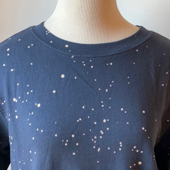 Navy Paint Splattered Sweatshirt - Picture 3 of 5